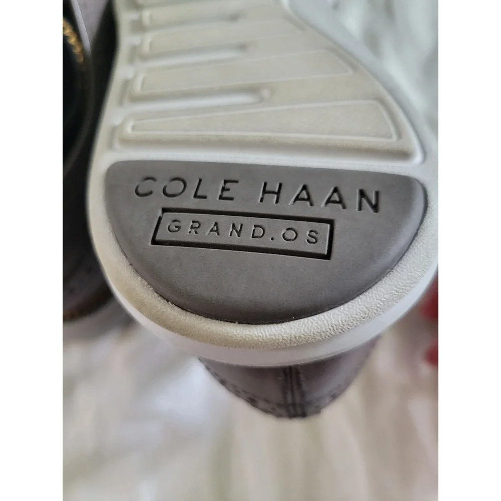 Cole Haan‎ Mens 8M Grand Long Wingtip Novelty Oxford C24904 Grey Shoe NO LACES